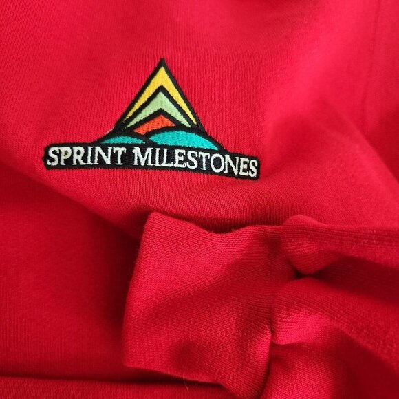 Vantage Ultimate Weight Red Sprint Milestones Logo Sweatshirt Patch Size XL USA - Picture 10 of 11